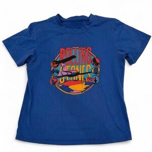 The Rolling Stones Summer Tee Shirt Vintage Style Size Small Blue Retro